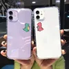 GYKZ Cute Dinosaur Bear Couple Clear Phone Case For iPhone 12 11 Pro XS MAX XR X SE20 7 8 6Plus Animal Soft Silicone Cover Coque ► Photo 1/6