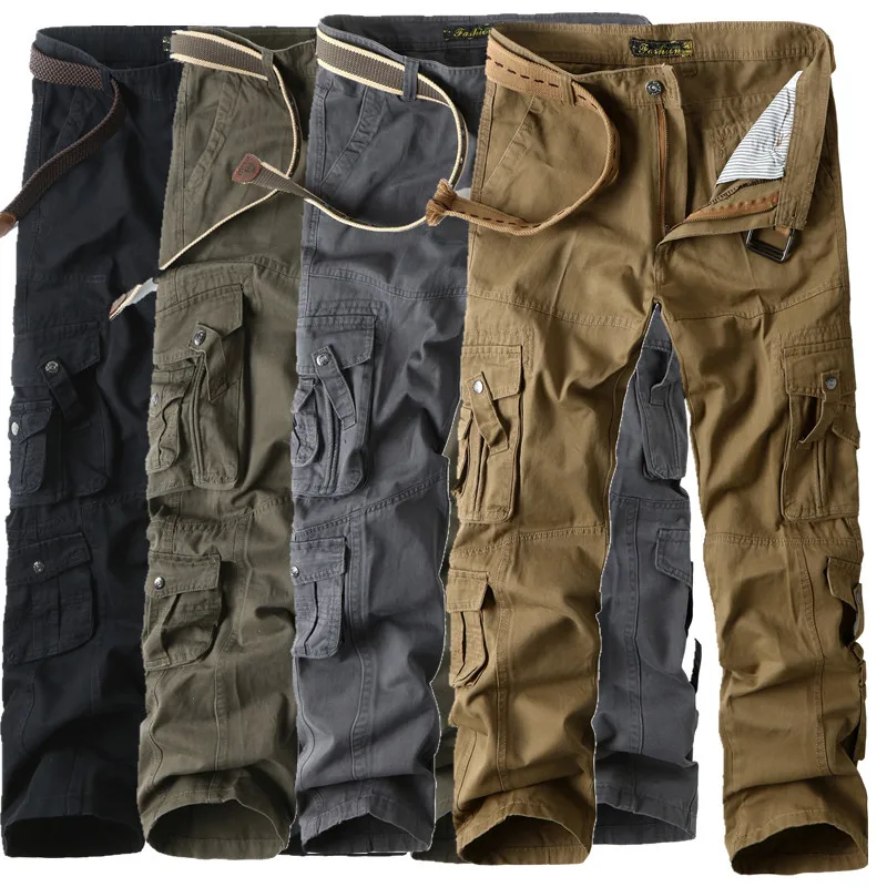

Hot Selling MEN'S Casual Pants Bags Bib Overall Straight-Leg Trousers Outdoor Climbing Pants