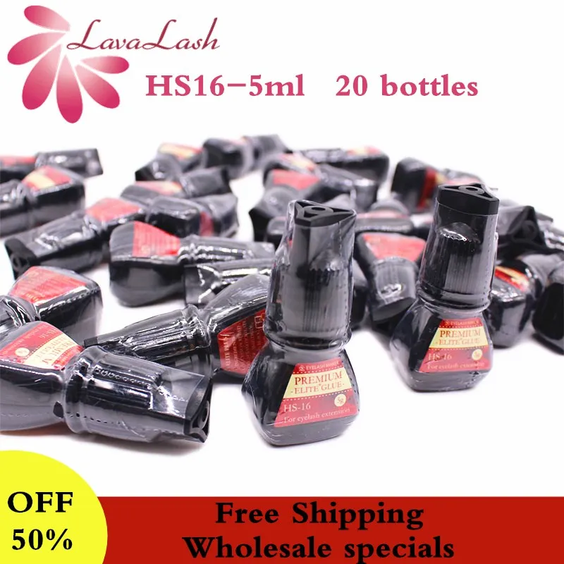

10/20 bottles Limited Time Special Wholesale 5ml Elite Plus HS-16 Glue For Eyelash Extensions Premium Volume Eyelash Glue Tools