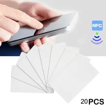 

20PCS RFID Key Tag Access Control Card 13.56 MHZ Contactless High Frequency Jetons IC Cards White PVC Access Attendance NFC Card