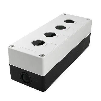 

White Black Plastic 4 Holes Push Button Switch Control Box