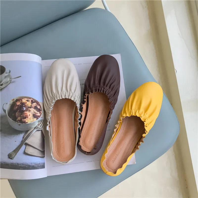 

2019 South Korea Dongdaemun New Style Low-Cut Lazy Flat Top Shoes Closed-toe Sandals Grandma Muller ban tuo xie Women's