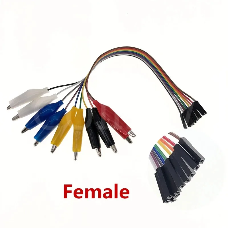 20cm 30cm Color end alligator clip jumper wire male and female alligator clip dupont wire test lead jumper cable DIY alligator clips,test leads,test cable lead,test lead wire,test lead cable,electrical test wire,test cable