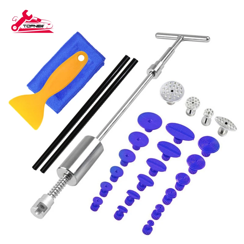 PAINTLESS DENT REPAIR TOOLS DENT REPAIR KIT CAR DENT PULLER SLIDE HAMMER REMOVAL KITS FOR VEHICLE CAR AUTO afbeelding