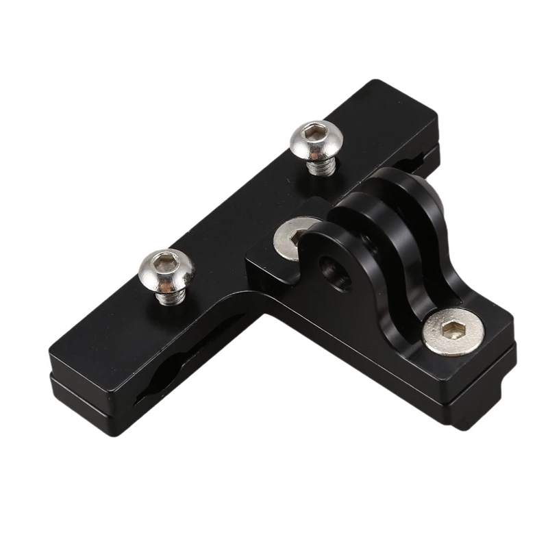 Bicycle Saddle Rail Seat Super Light Bike Stand Base Lock Mount Stabilizer with Knob Screw for Gopro Hero6/5/4/3 camera Aluminiu