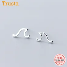 Trustdavis, модные, из натуральной 925 пробы, серебряные, сладкие, минималистичные, необычные серьги-гвоздики для женщин, свадебные ювелирные изделия, подарок DS2212