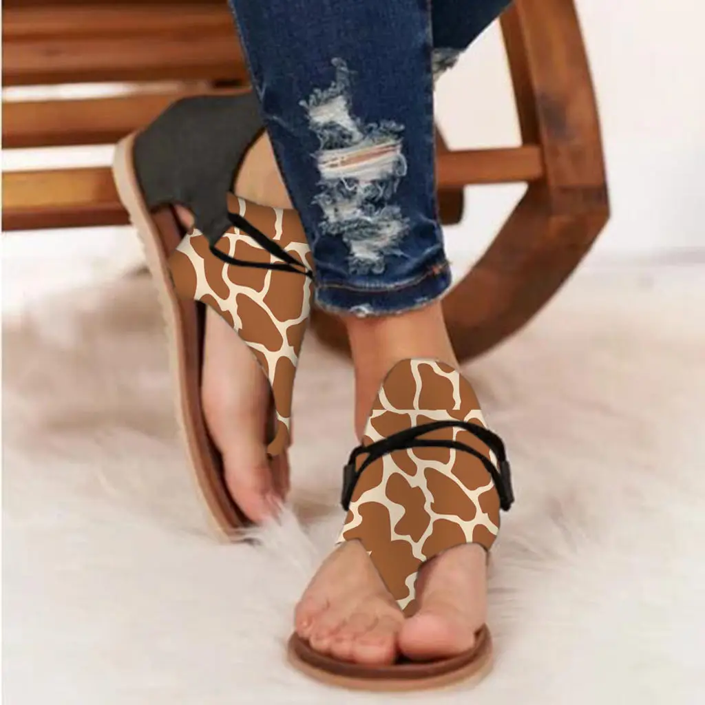 Women Sandals Leopard Pattern  