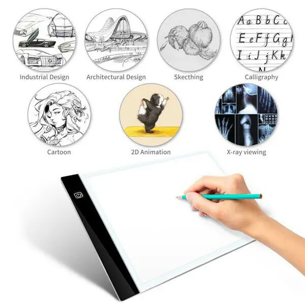 USB PRO доска для рисования с регулируемой яркостью, анимационный светодиодный светильник, ультра-тонкий портативный А4 А5 коврик для студентов и детей