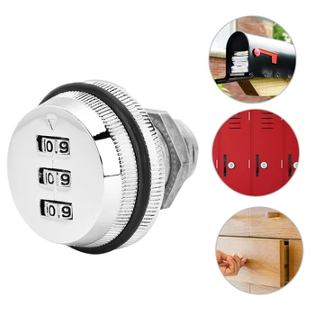

Cam Coded Lock 3 Digit Code Combination Code Locks Password Cabinet Drawers Mechanical Lock With Screws Pack