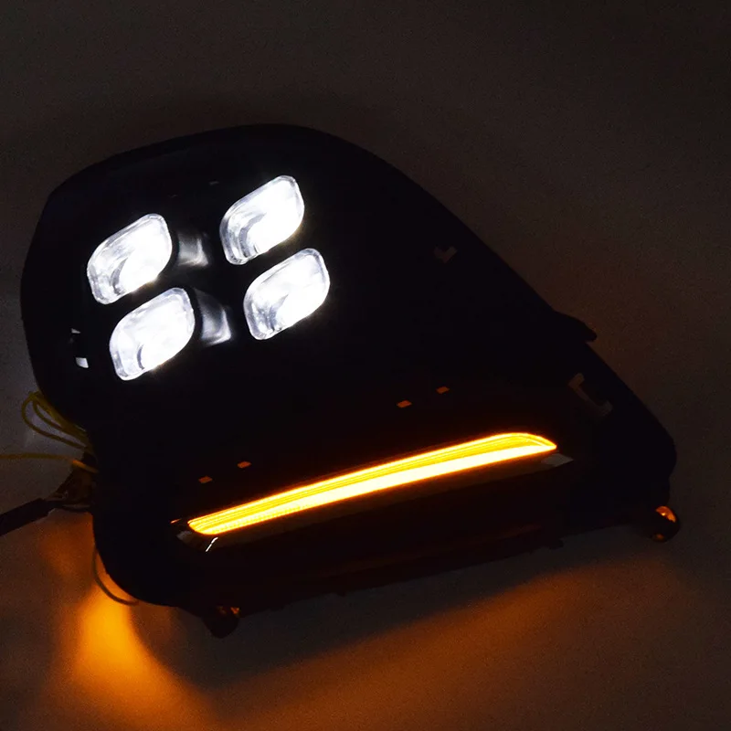 

Suitable for 16-17-Chevrolet Coward Daytime Running Lamp Modified Four-Eyes Fog Lamp Three-Color Daytime Running Light