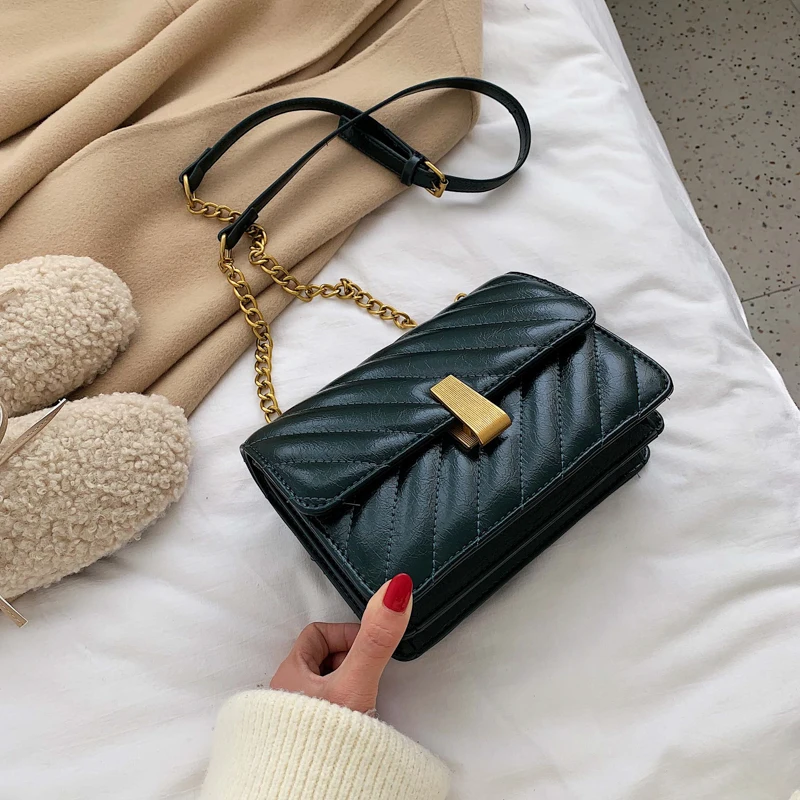 Зеленый Solid Color PU Leather Mini Crossbody Bags For Women Brand Designer Female Shoulder Messenger Bag Lady Travel Handbags - Цвет: Зеленый