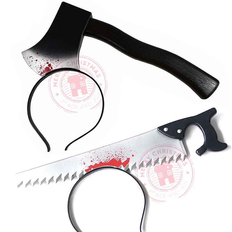 New Halloween Horror Wear Head Knife Scissors Syringe Terrorist Hairband Cosplay Fancy Dress Party Costume Trick Toy Spoof Props | Дом и сад