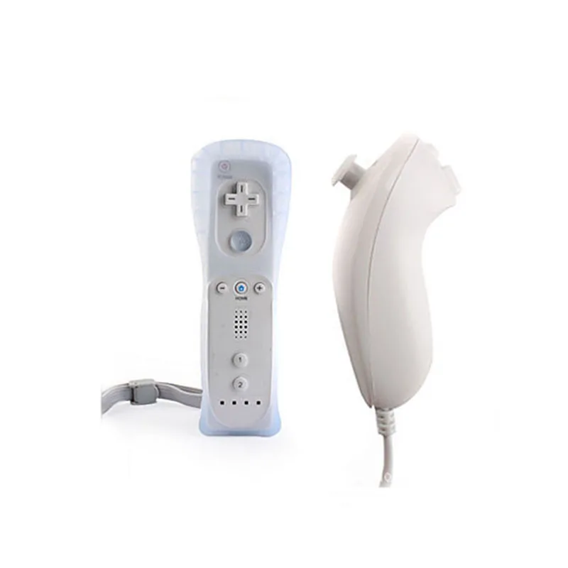 2in1 Wireless Remote Gamepad Controller Built-in Motion Plus For Nintend Wii Nunchuck For Nintend Wii Remote Controle Joystick 