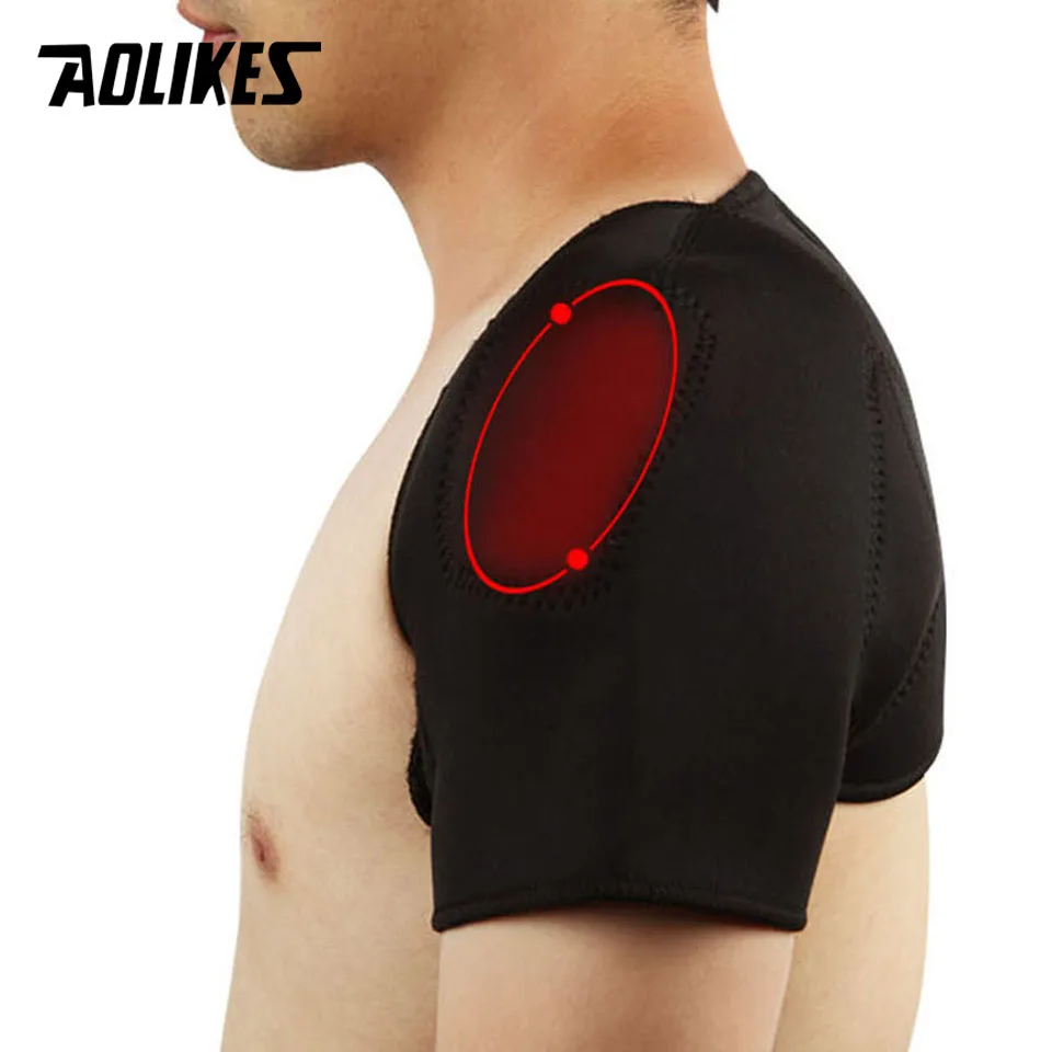 AOLIKES Self-Heating Support Brace Magnetic Therapy Covered Pads Unisex Protector Pain Relief Belt Arthritis Patch Shoulder