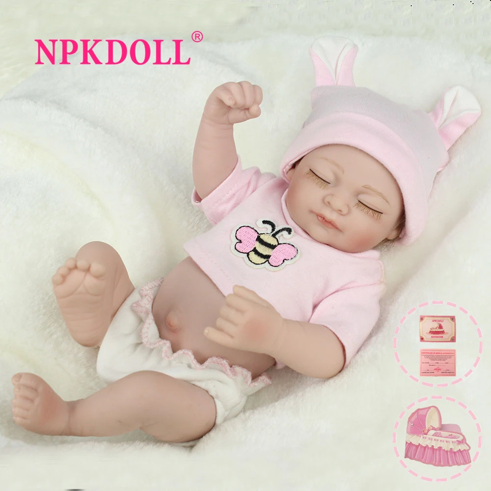 NPKDOLL игрушки Куклы реборн пара мини-кукол ручной работы 10 дюймов 25 см полная