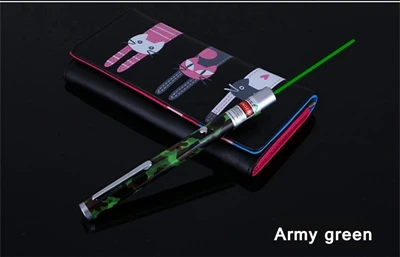 201 usb зарядка лаза ручка стиль перезаряжаемая лазерная указка зеленый лазер 7 цветов тела - Цвет: Army green