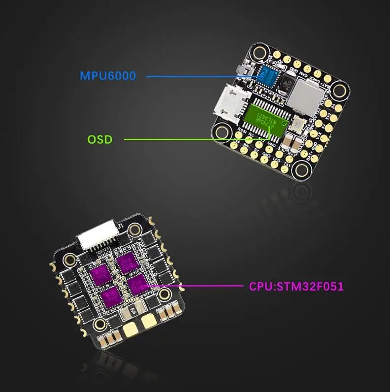 HGLRC FD435-VTX FD F4 мини-Контроллер полета 35A Blheli_32 3-6S 4 в 1 ESC 25-300mW VTX Mini 20X20mm для радиоуправляемого дрона