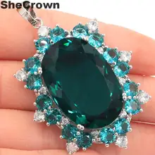 55x27 мм красивая длинная Камея оникс Белая Леди розовый кунцит CZ свадебный серебряный кулон