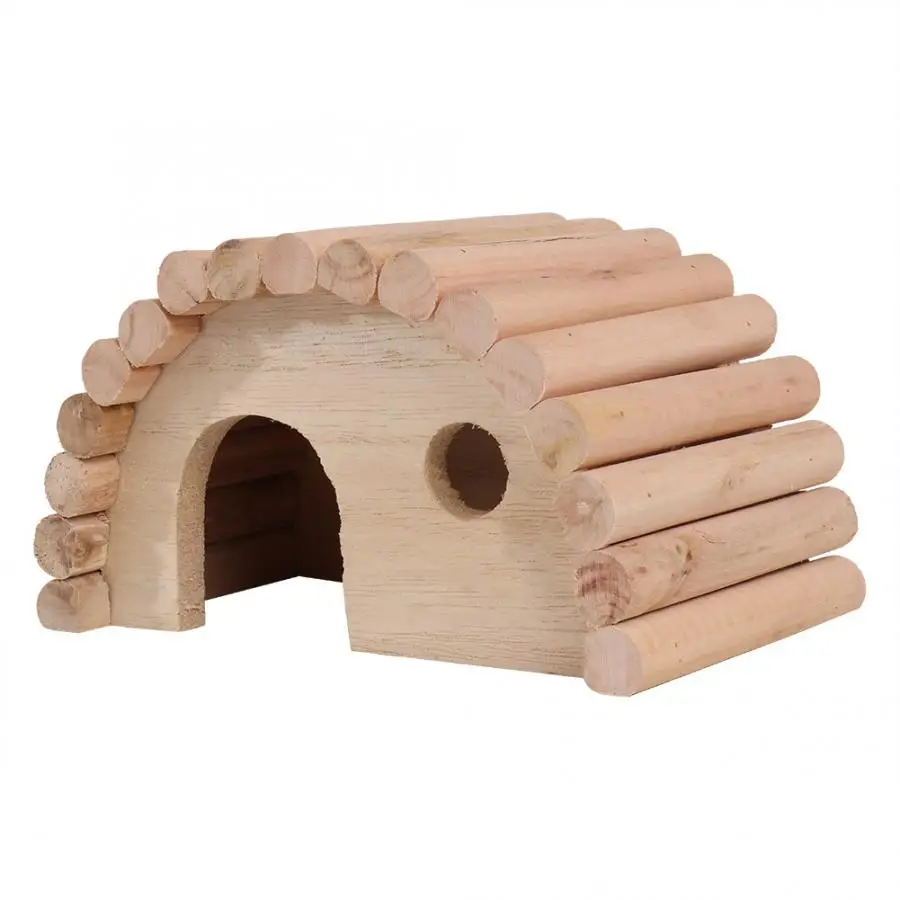 New Hammock Cage Wooden Hamster Arch Bed Small Animal Warm House Hamster Nest Wooden Toy Pet Guinea Pig Squirrel Gerbil Nest Toy