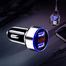 GOFORJUMP Chargeur Rapide de Voiture Coque Noire Lumi/ère Verte QC3.0 Dual 2 Port USB Prise de Chargeur de Voiture de Moto pour t/él/éphone Portable Double Chargeur USB Chargeur 2 Ports