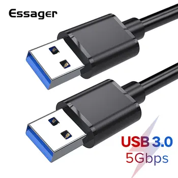 

Essager USB to USB Extension Cable Type A Male to Male USB 3.0 Extender For Radiator Hard Disk Webcom USB3.0 Extension Cable