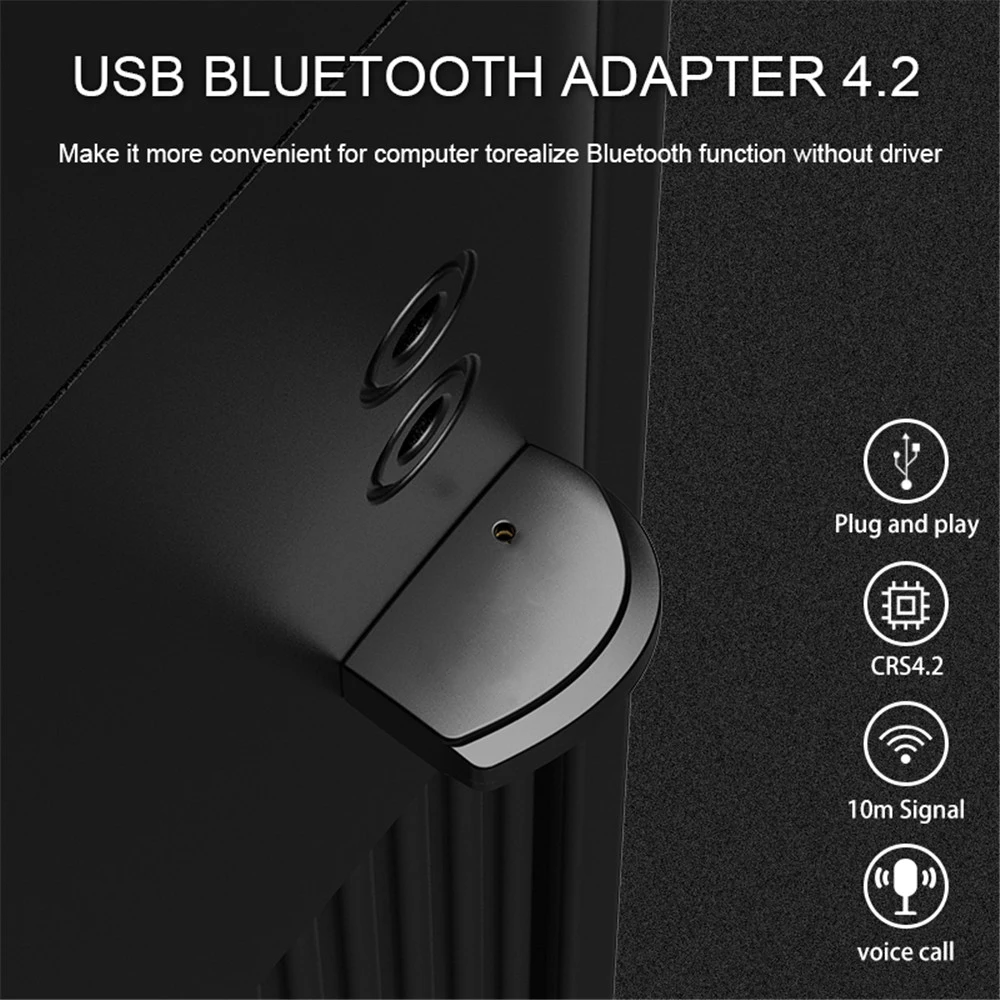 Kebidu Bluetooth 4,2 USB адаптер ключ APT-X беспроводной Bluetooth аудио адаптер передатчик беспроводной USB ключ CSR8670 привод бесплатно