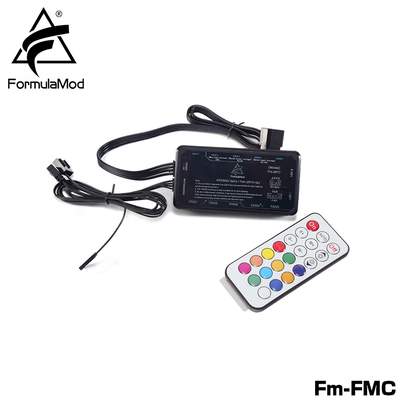 FormulaMod Fm-MFC контроллер синхронизации для ARGB(5v 3pin) освещение и вентилятора(2510-4pin) Мощность/PWM, хаб для подключения/синхронизации к материнской плате