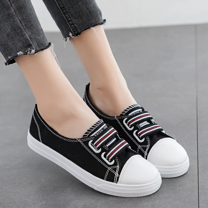 

Women Casual Canvas Sneakers Breathable Pedal Women's Shoes Driving Shoes Vulcanized Female Flats Footwear Zapatillas Mujer35-40