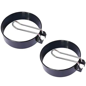 

Black Round Egg Pancake Maker Mold Egg Maker Molds Mould Frier Household Silicone Tool Food 4pcs Round Egg Omelet Egg Ring