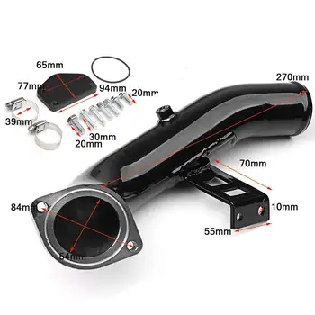 

6.6L Intake Turbo Charge Pipe Cooling Kit Delete & High Flow Intake Elbow Set For Chevy GMC Duramax Diesel