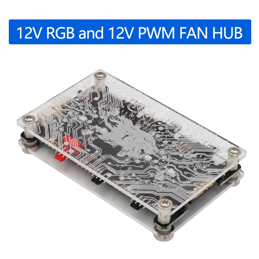 TISHRIC 12V PWM & ARGB 4Pin LED Controller PC Fan Hub 2 In 1 Splitter 6 Way Cooler Adapter For ASUS/MSI CPU | Компьютеры и офис