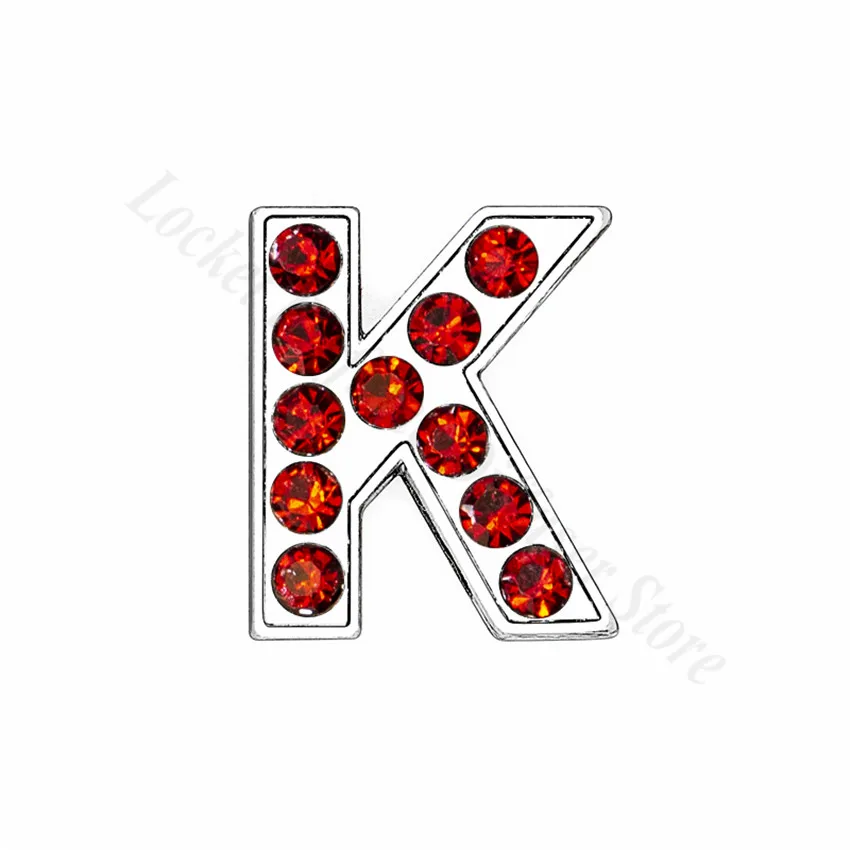 1 шт., A-Z, 8 мм, красные буквы для именных браслетов со стразами, подходят для DIY браслетов и Ошейников для домашних животных, ювелирных изделий для женщин