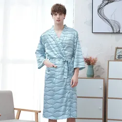 Silky Satin Nightwear Kimono Gown Men Casual Intimate Lingerie 2023 New Home Clothes Sleepwear Women Bathrobe Nightgown