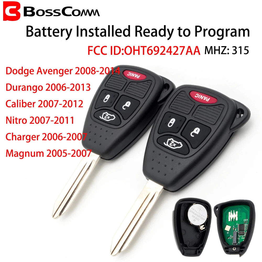 2 Car Key Fob Remote For 2008 2009 2010 2011 2012 2013 2014 Dodge Avenger 