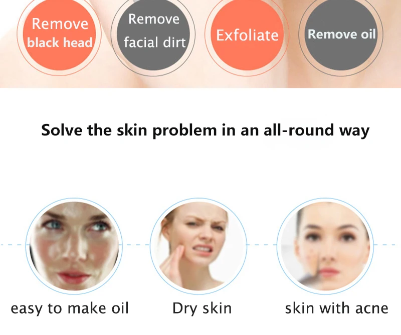 Rechargable Electric Face Cleansing Brush Facial Exfoliation Pore Cleaner Facial Washing Cleaning Brush Skin Care Wash Machine 8