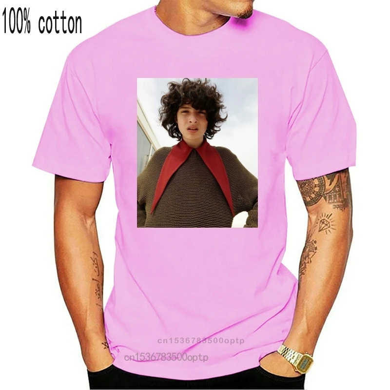Новый увлажняющим эффектом марки The Finn Wolfhard Для мужчин черный логотип WO футболки