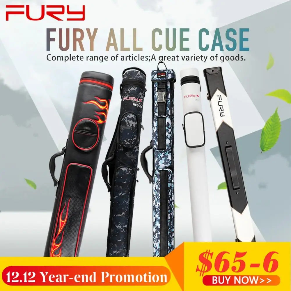 

New FURY Pool Cue Case Many Styles Available Oxford Cloth Leather High Quality Carrying Box Durable Professional Kit Accessories