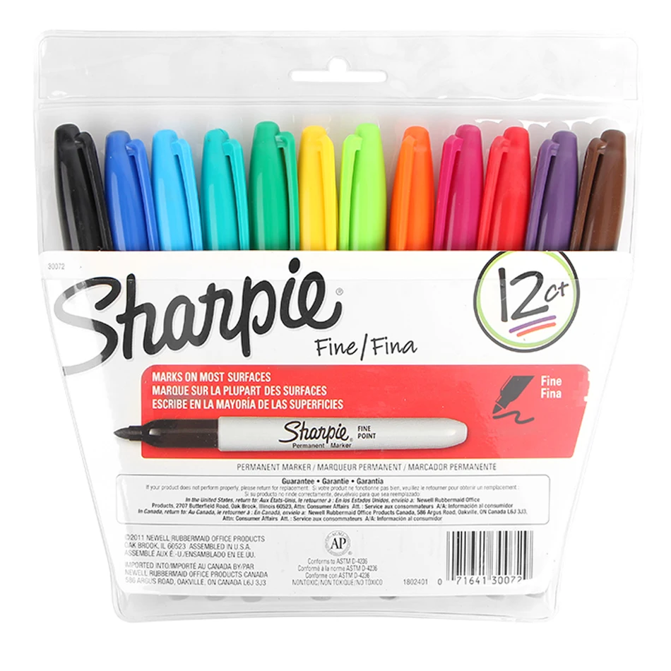 Качественные американские маркеры Sanford с тонкими наконечниками 1 мм Sharpie точками
