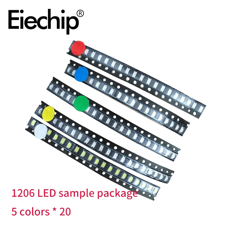 20 pcs auto flash twinkle Light Emitting Diode LEDs 2mm Clear with Red light 