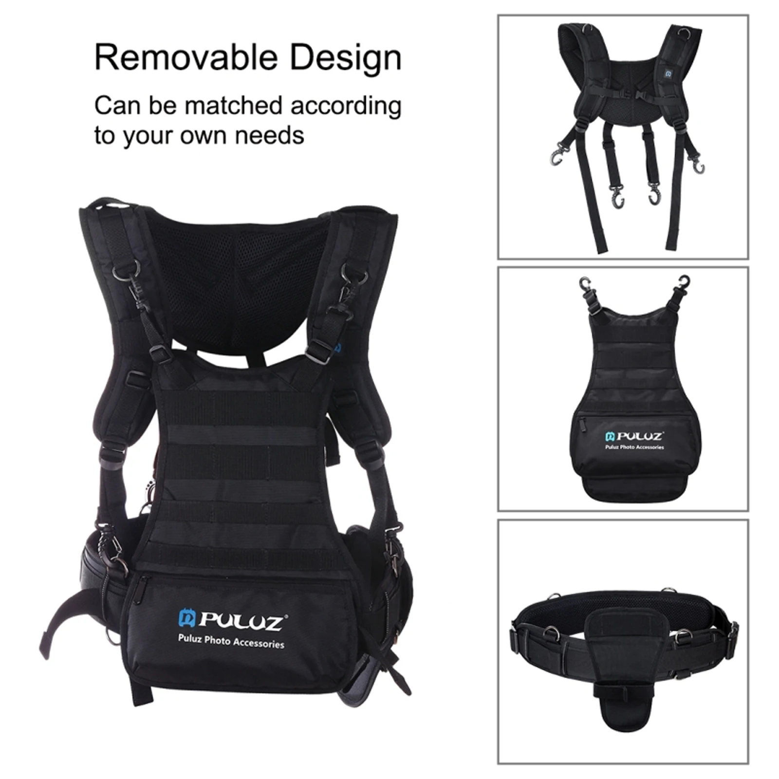 Adjustable Camera Strap Double Shoulders Strap Waist Belt for SLR DSLR