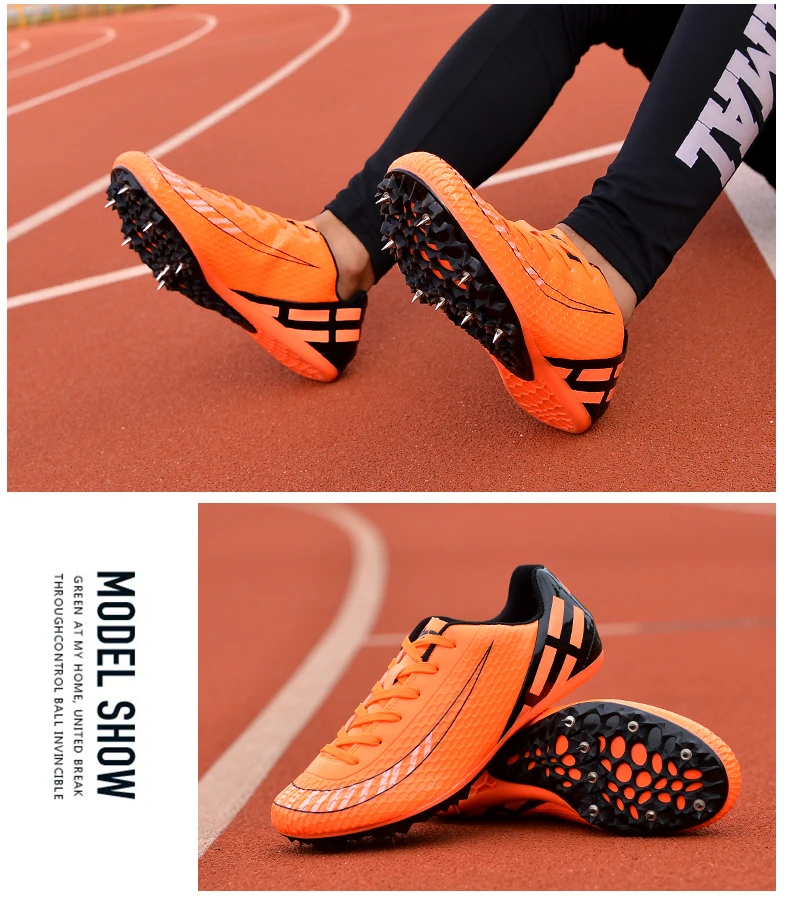 Профессиональная спортивная обувь для мужчин, женщин, мальчиков и девочек, легкая спортивная обувь с шипами для бега, кроссовки с гвоздями, гоночная обувь