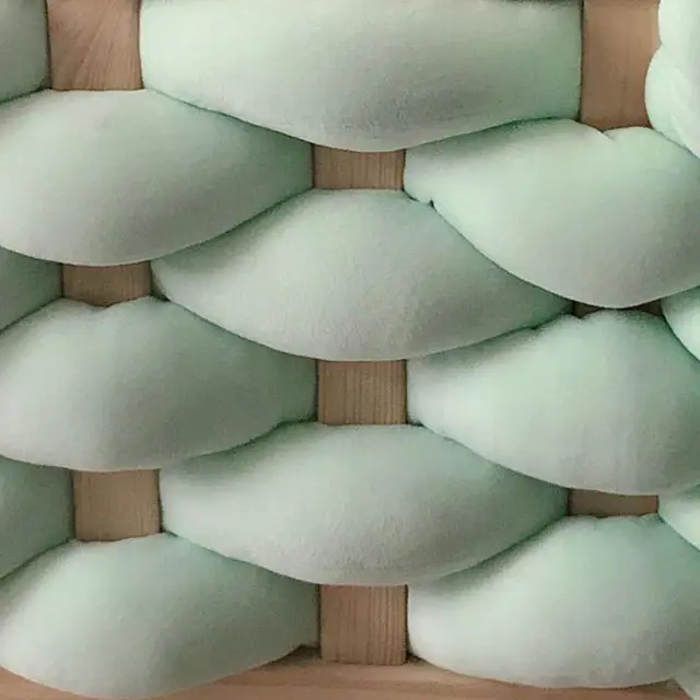 barriere de lit Pare-choc de lit pour bébé de 5M, doublure de berceau en maille – Image 6