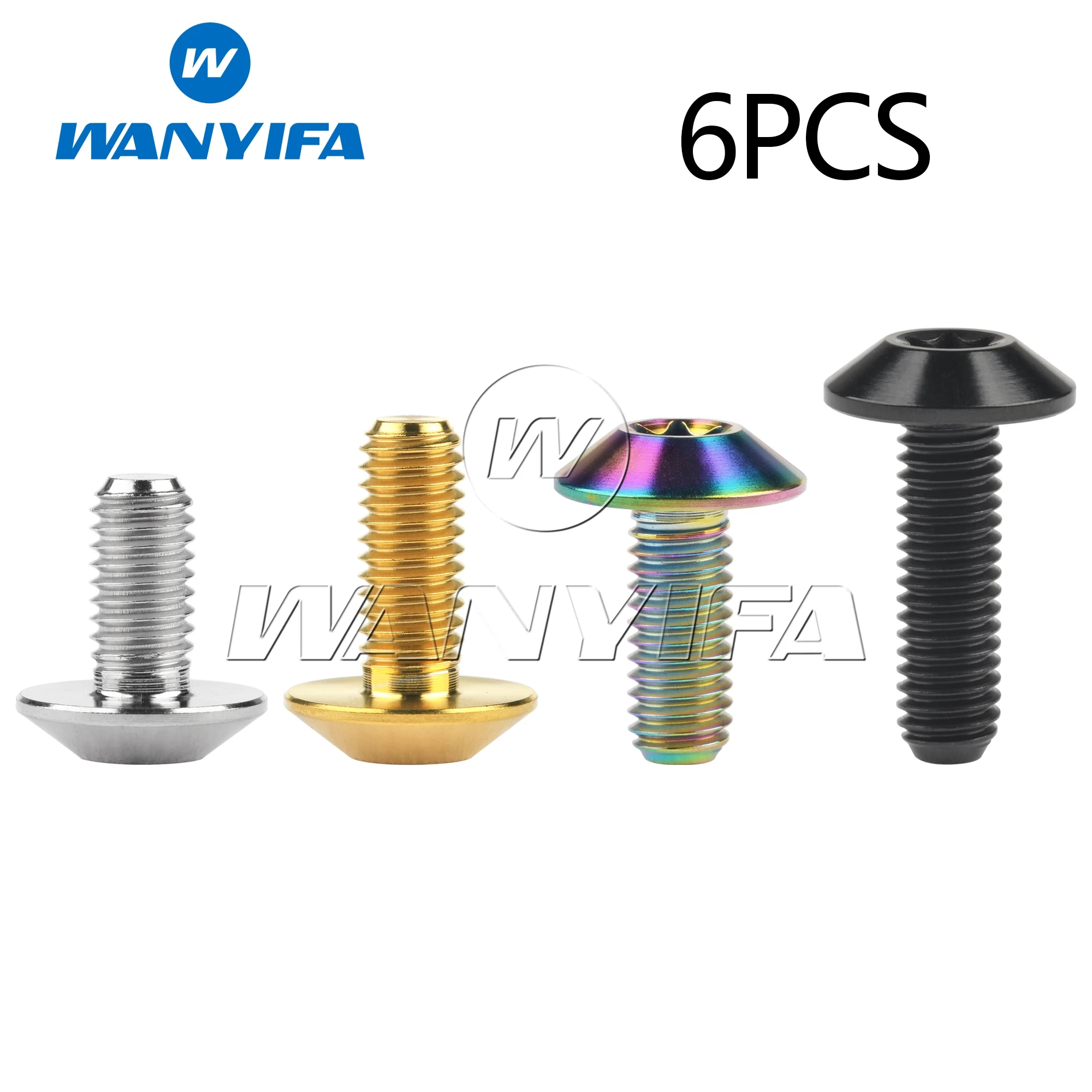 Torx Cabeça do Parafuso de Titânio M6x12 15 20 mm T30 Wanyifa Motor Bicicleta Parafusos Parafusos Peças Lote