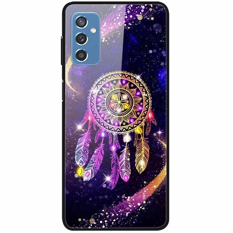 Luxury Print Case For Samsung Galaxy M52 5G Case for Galaxy m52 5G Cover Tempered Glass Phone Funda Back Cases M 52 2021 NEW cute phone cases for samsung  Cases For Samsung