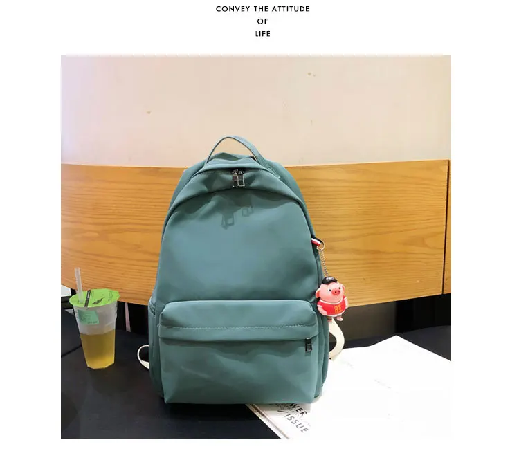 Женский рюкзак Mochila, сумки через плечо для подростков, для путешествий, для конфет, цвета для маленьких девочек, студенток - Цвет: Зеленый