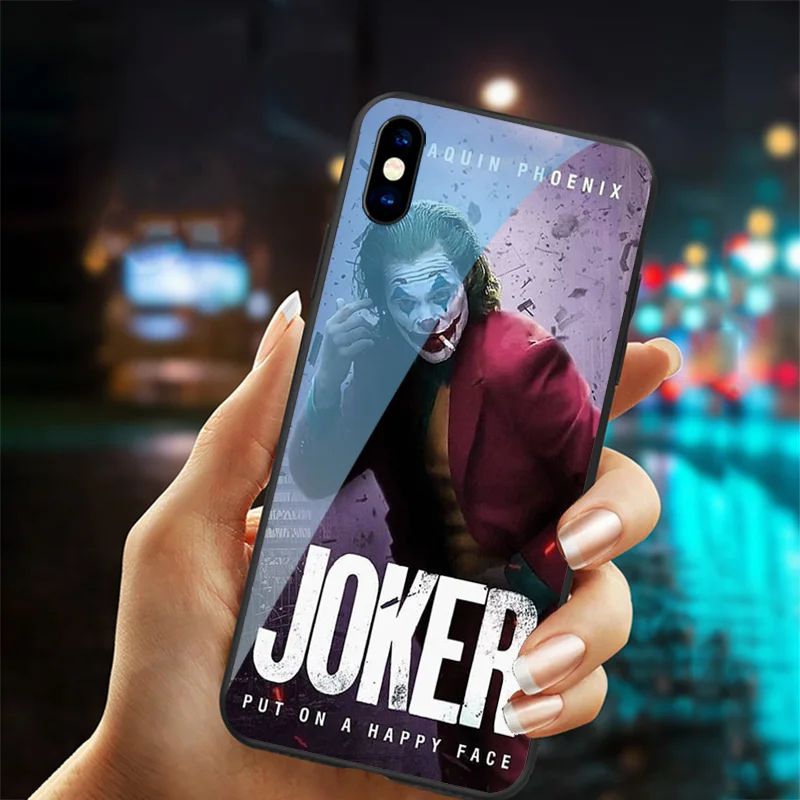 Joker Joaquin Phoenix чехол из закаленного стекла для телефона для iphone X XR XS MAX 11 pro 6 6S 7 8 plus samsung s8 s9 s10 plus note 8 9joker