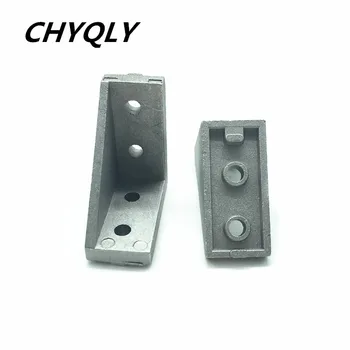 

20pcs/lot 2040 corner fitting angle aluminum 38x38 L connector bracket fastener match use 2040 industrial aluminum profile