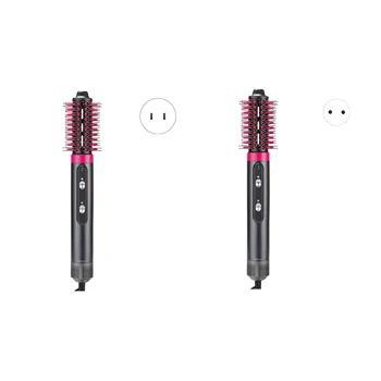 

Hot Air Brush Hair Dryer Brush 4 in 1 Negative Ionic Hair Straightener Brush Salon Ceramic Electric Blow Dryer