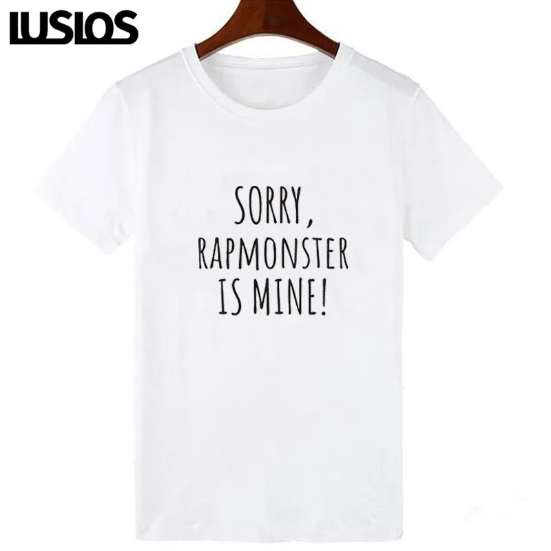 LUSLOS Новое поступление летних футболок с надписью SORRY JUNGKOOK IS MINE! Печатных футболка