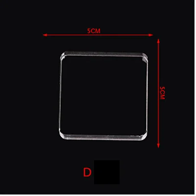 D. 5x5cm Square Акриловый блок для прозрачного штампа, необходимые инструменты для штамповки для скрапбукинга, рукоделия, штампы для изготовления прозрачных уплотнительных ручек, блоки - Цвет: D. 5x5cm Square